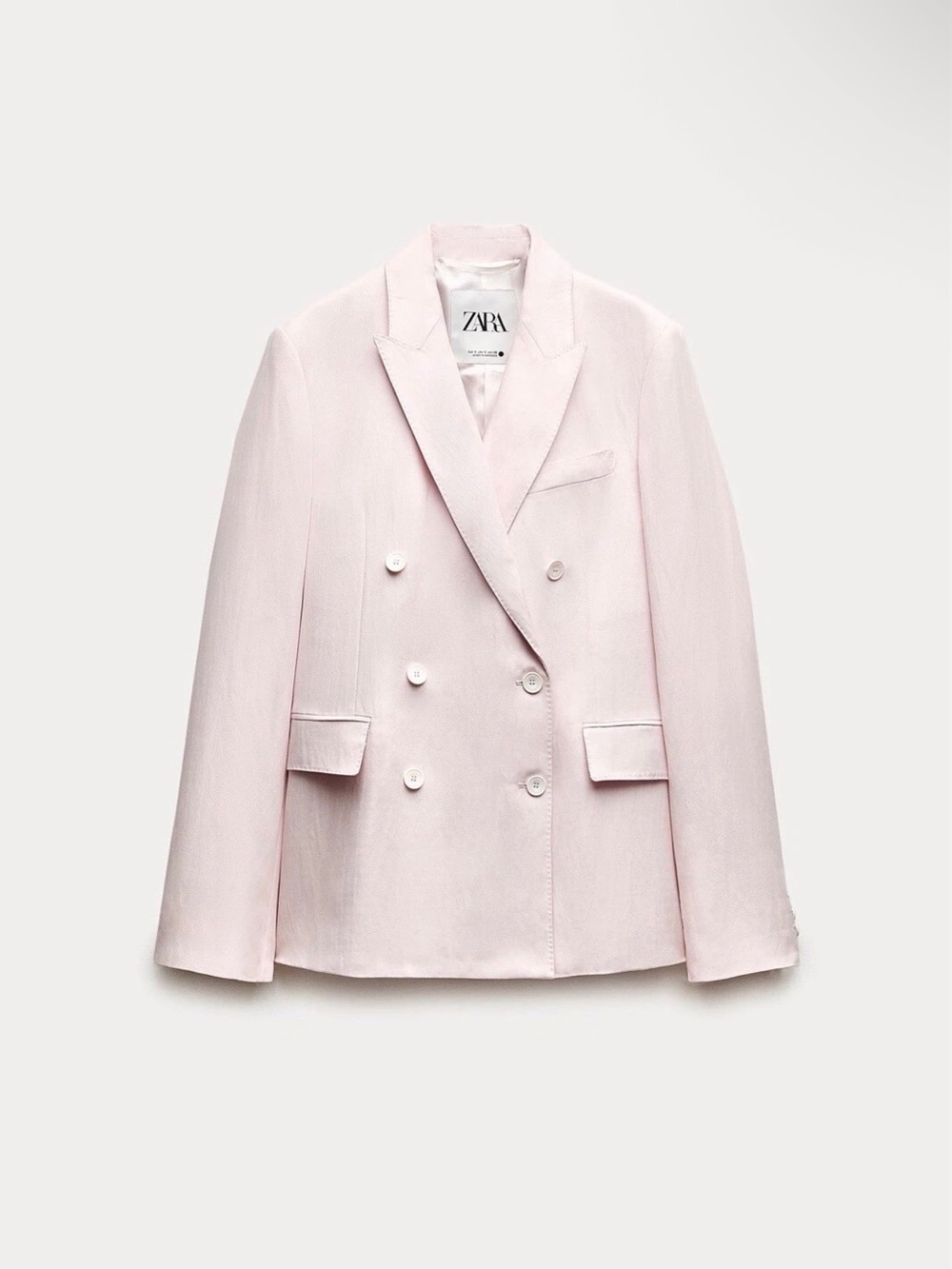 Zara COLLECTION DOUBLE
BREASTED JACKET NWT LIGHT PINK!
